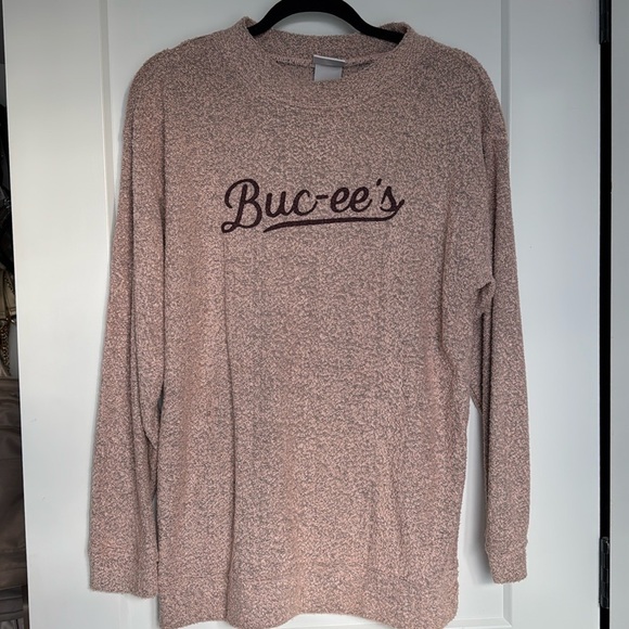 Buc-ee's Sweater Boucle Dusty Rose
Loop Black Background Burgundy - size small - Picture 3 of 9